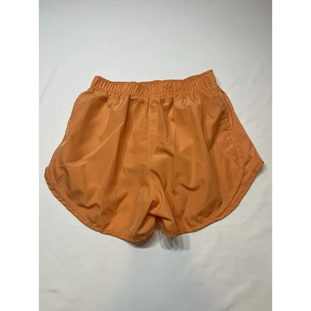 Nike Dri-FIT Running Shorts Women Small Peach Orange Brief Lined Workout